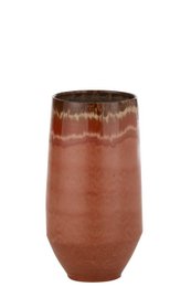 J -Line Vase Aline Lang - Keramik - Rød - Stor - 50 cm høj