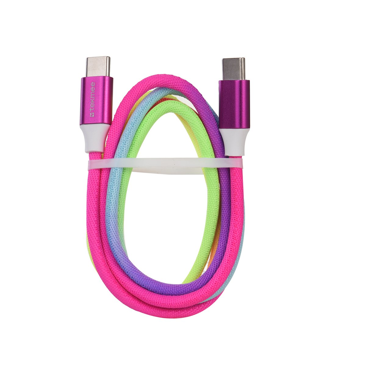 1 meter Type-C/Type-C Rainbow Ladekabel