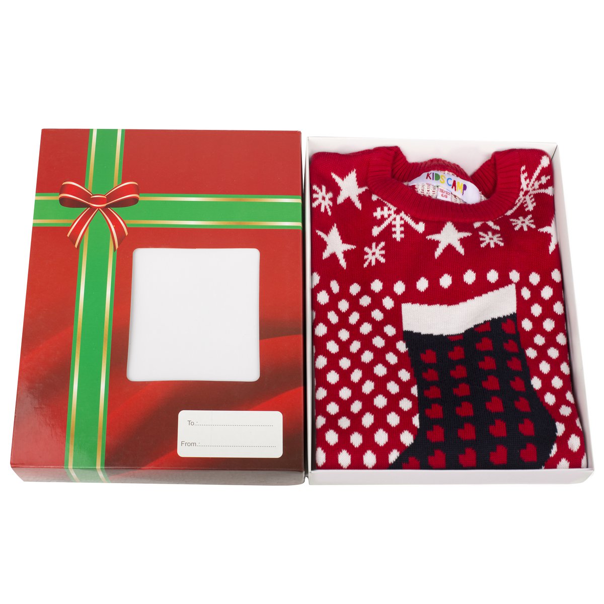 Sweater de Navidad Niños - Red de calcetín de Navidad