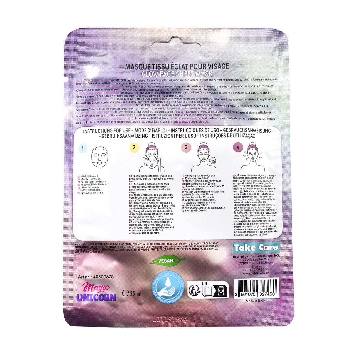 😍Girl Power, Maschera, Tessuto, Radianza per viso, bambini, bambino, cura del viso, 25 ml