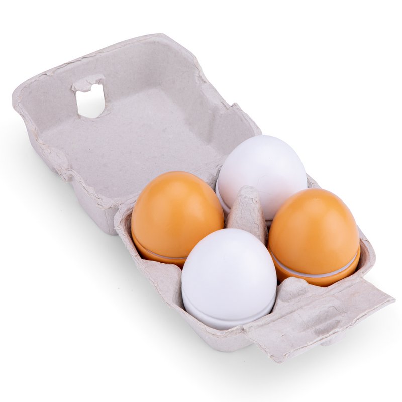 Wooden Eggs in Box - 4 Pieces