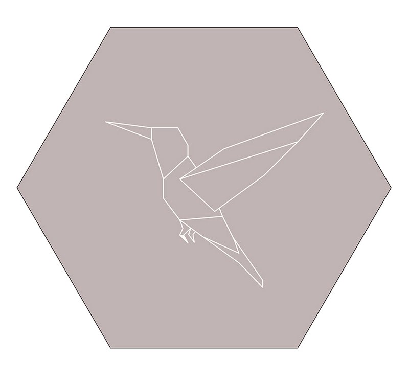 Hexagon hummingbird sand