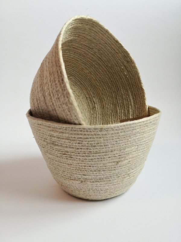 Panier chanvre rond S