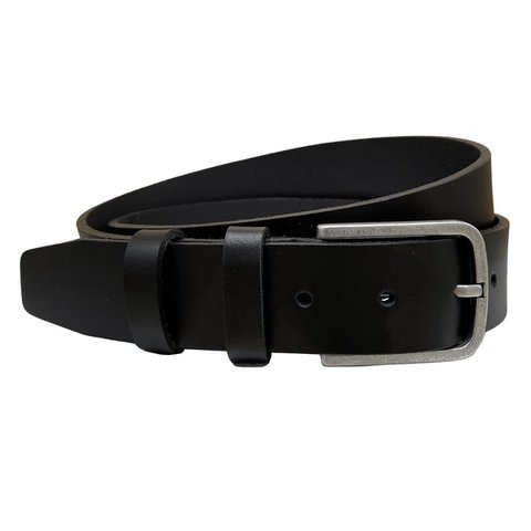 Ledergürtel Schwarz 3,5 cm breit - Damengürtel oder Herrengürtel
