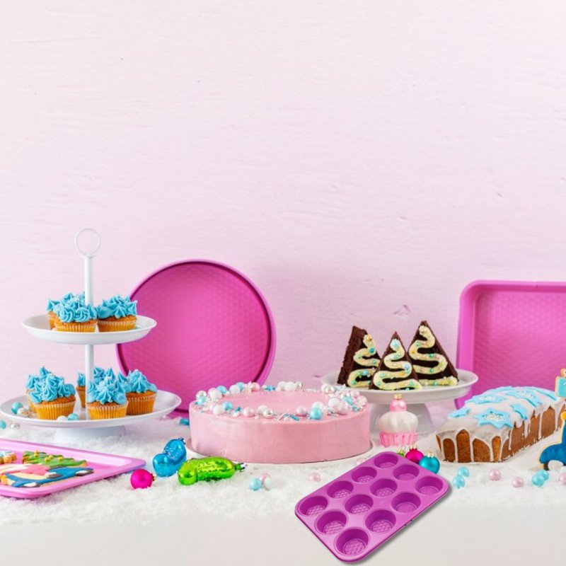 Sæt med 4 fuchsia Tasty Patisserie forme