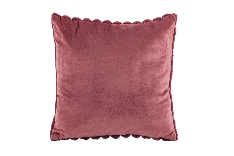 Cuscino (imbottito) in pelliccia di coniglio Bubble - 45x45 cm