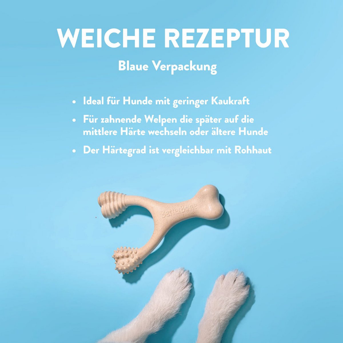 BetterBone Dogs Kauchen -SSmall Soft Classic (zonder nylon, CO2 neutraal gemaakt in Europa)