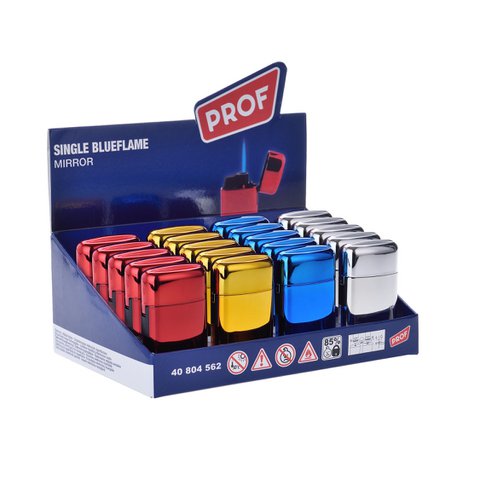 display of 20 Trendy colors lighters