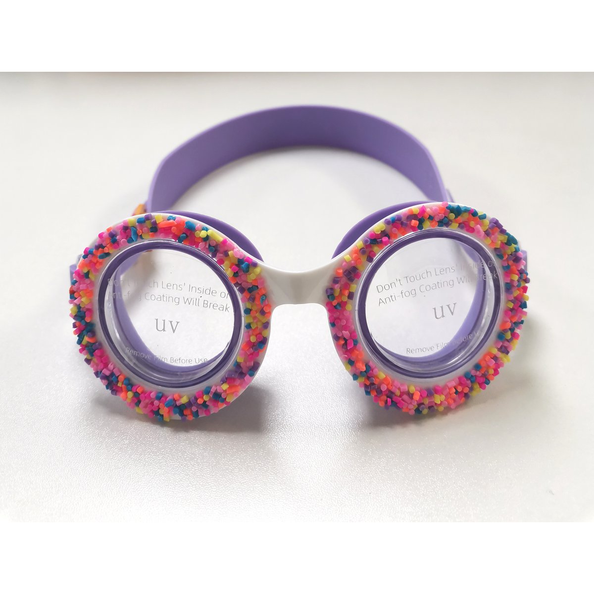 Schwimmbrille Donut lila