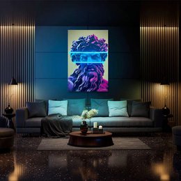 Zeus Pop Blue Band | Arte della parete a LED