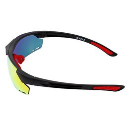 SUNUP Set Magnet-Sport-Sonnenbrille Matt schwarz /  Full Revo Red