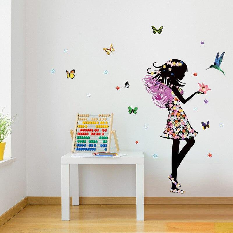 Wall stickers for girl's room Butterfly fairy