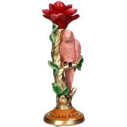 Portacandele - Pappagallo Rosa ↑ 26 cm