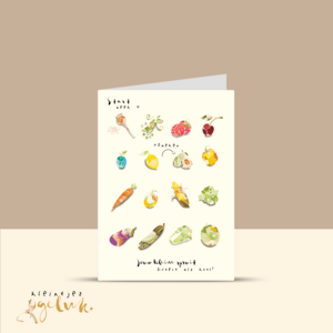 Schwangerschaftskalender Grußkarte doppelt