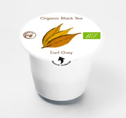 æsker med 50 økologiske Earl Grey sorte tekapsler, der er kompatible med Nespresso®-maskiner