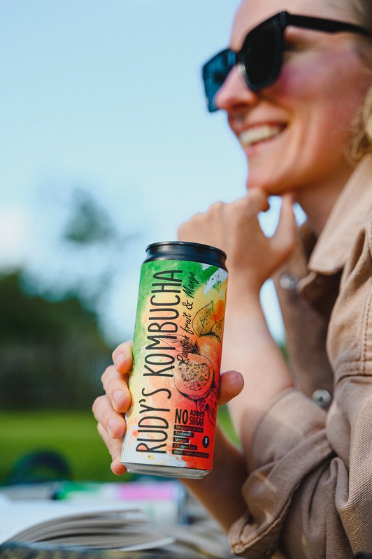 Rudys Alive Passion Obst & Mango Kombucha (24x330ml)