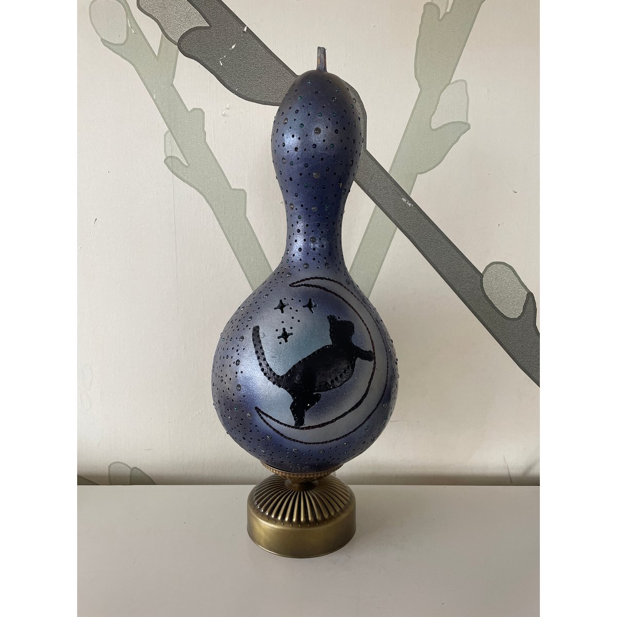 Kürbislampe - Katze und der Mond 2