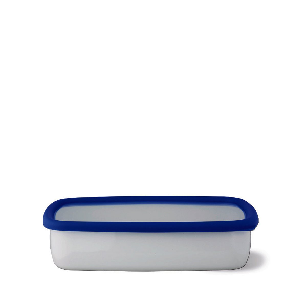 Flat enamel food storage container, L flat, 1.6L