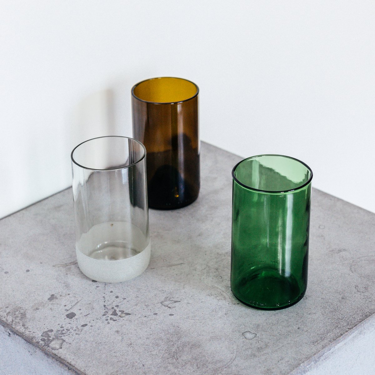 Drinking glasses Green/Olive - Tall (set of 6)