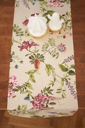 Chemin de table, mélange de polycoton, imprimé | Botanique