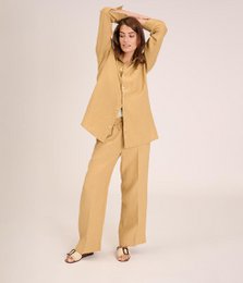 Pantaloni in lino Montana Ocra