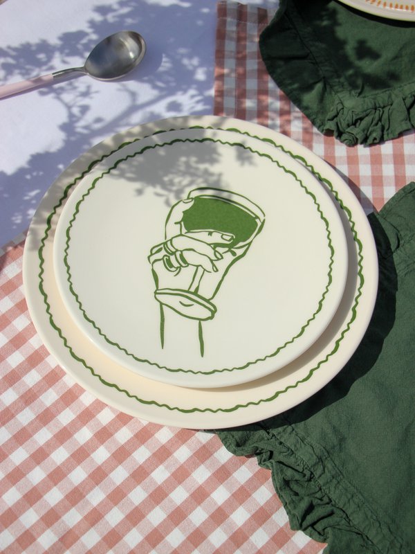 Dessert Plate Green Vacay Mood