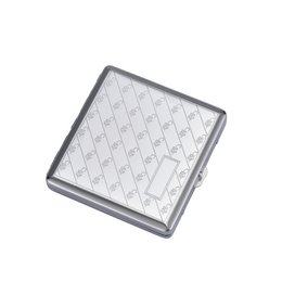 Boîte à Cigarette Métal Etui 20 Cigarettes Métallique Rangement de Cigarettes Porte-cigarettes Argentée Dessin relief Pratique Compact élégante