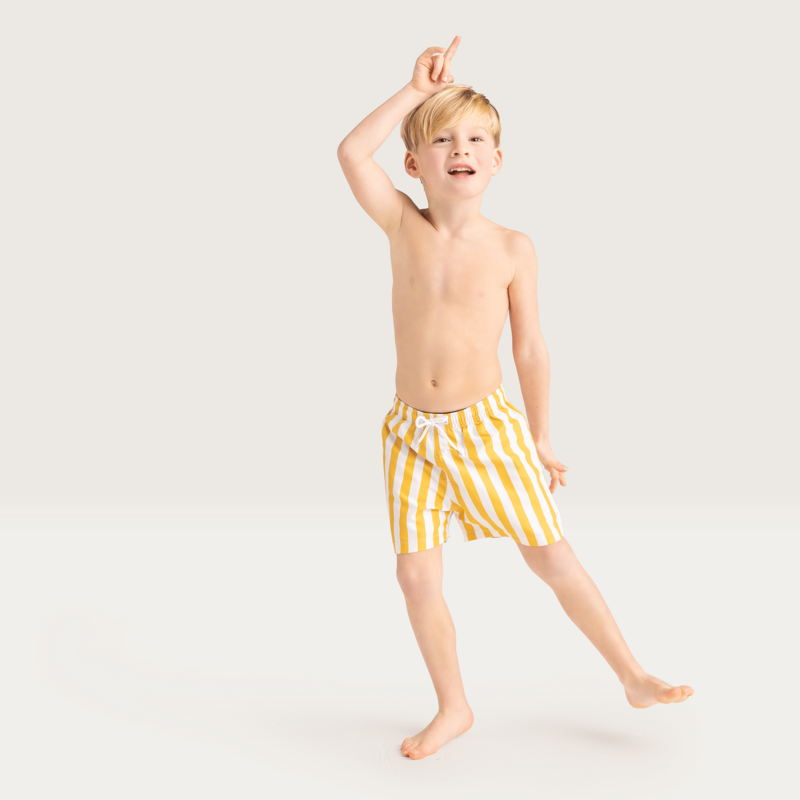 Badeshorts – Gelb/Weiß – Flow