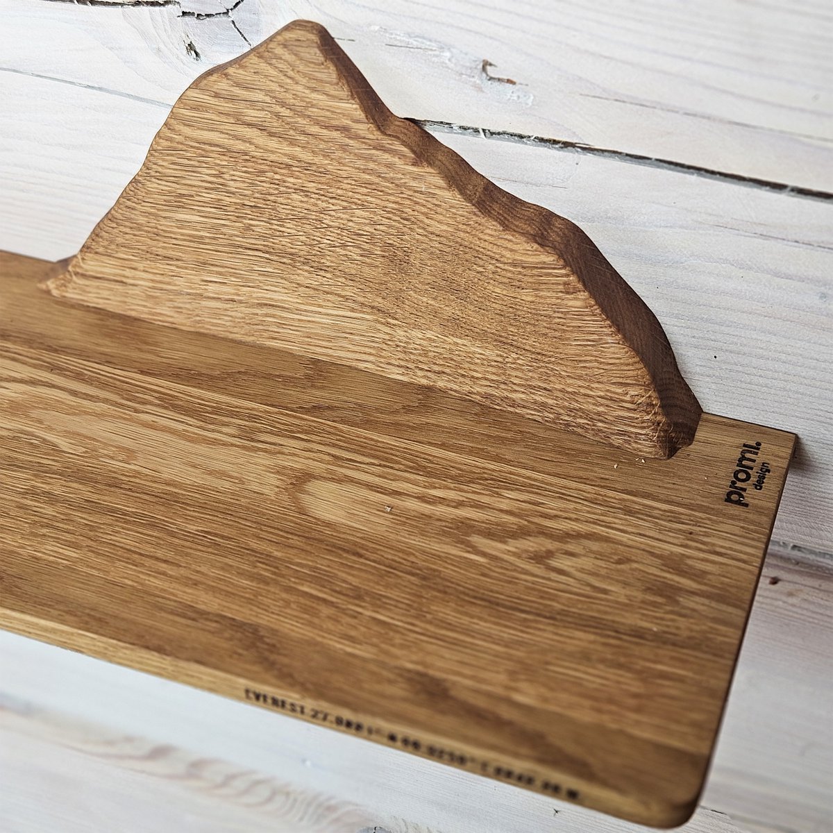 Estante de montaña flotante, decoración de pared de madera rústica para interiores inspirados en la naturaleza
