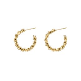 Bali Hoops twisted earrings in gold and silver, featuring a twisted hoop design.