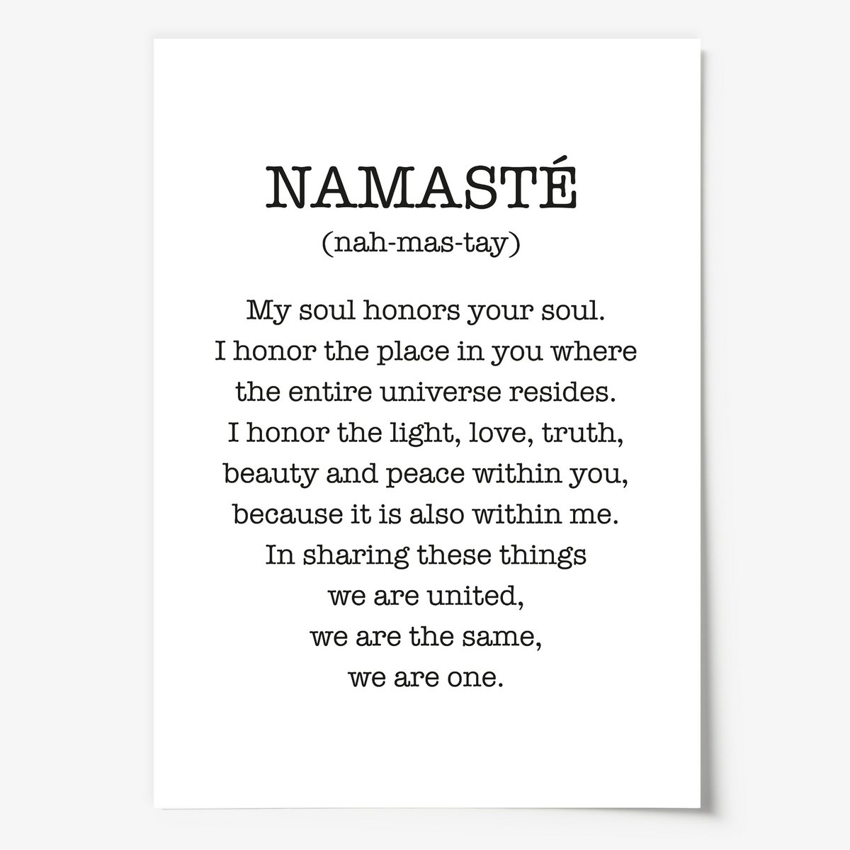 Poster: Namasté