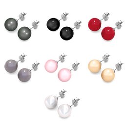 Boucles d'oreilles Coffret 7 Days Colorful Pearl - ArgentÃ© et Multi