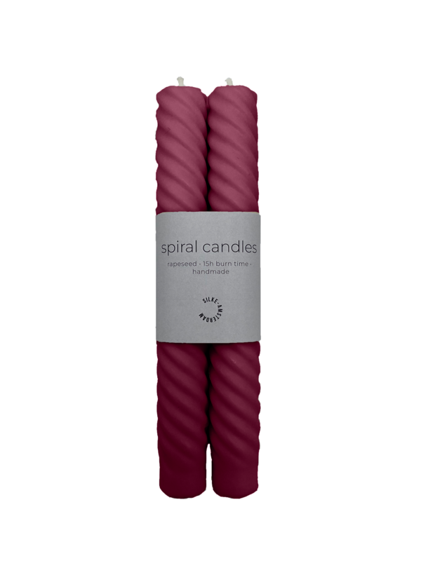 Spiral Taper Candle (Deep Orchid) | middagslys
