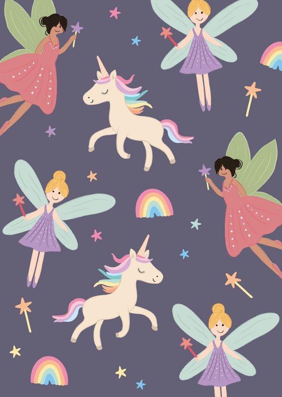 5x Mapa de unicornios y hadas