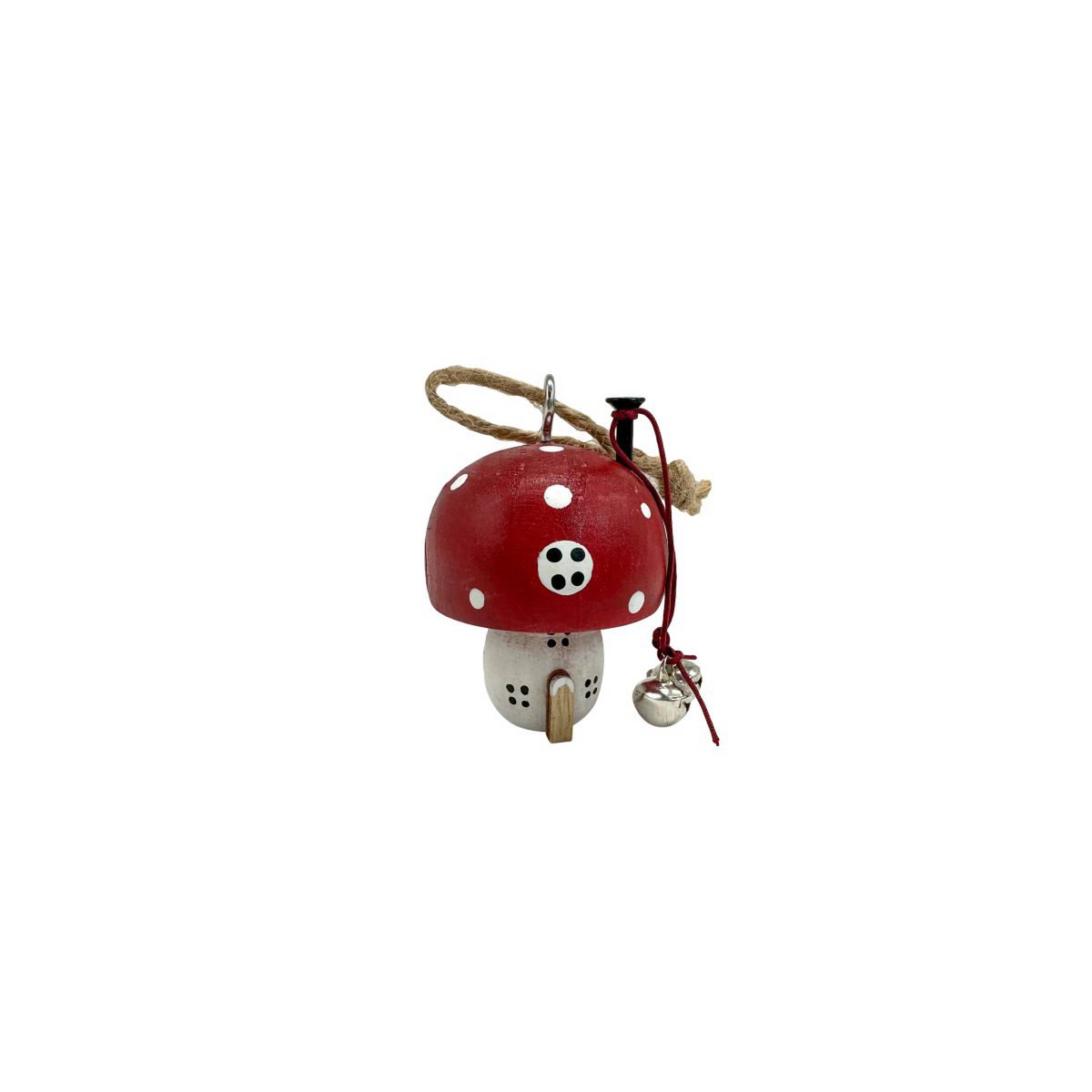 Fungo in legno rosso 3,9x5,8 cm Rosa Isabelle