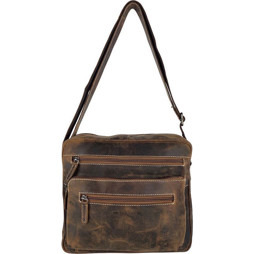 Sac à bandoulière Arrigo pour dames - Cognac Buffaloer Crossbody Bag