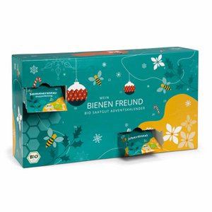 Sowing Advent calendar "Bee friend" organic - 24 x flowers and herb seeds