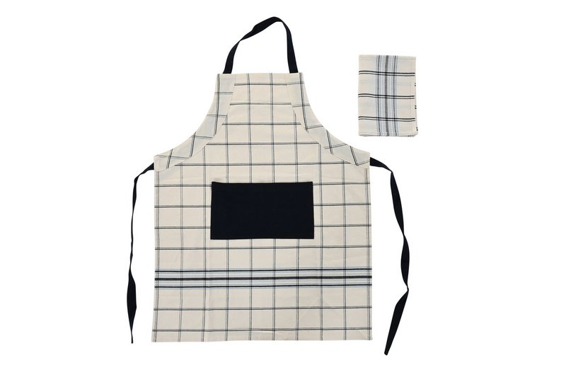 APRON SET 2 COTTON 70X1X85 200GSM, CHECKS PC201918