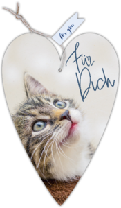 Heart card from our Finn "Cat: For you"