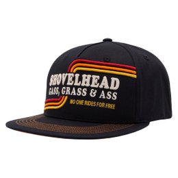 Flat Brim Cap 'Shovelhead' in Schwarz