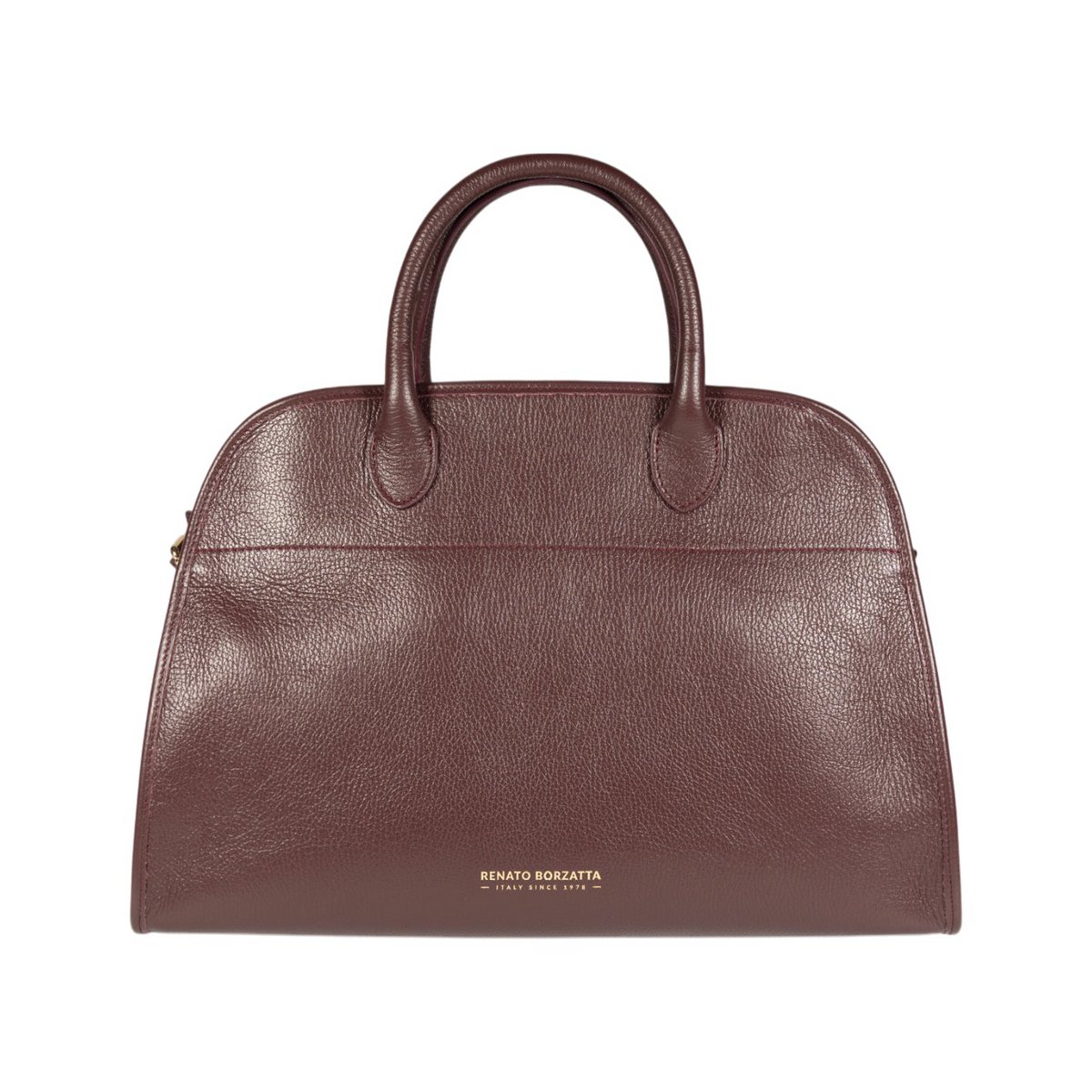 RB1032X | Sac à main féminin de Frida en cuir de True en Italie. ACCESSOIRES MÉTALES GOLD LUCID - Couleur Bordeaux - Dimensions: 43 x 29 x 24 + 12 cm (Handle Light)