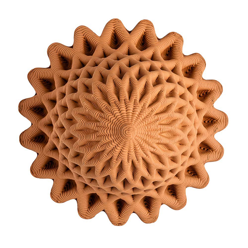 Plan B Positivo terracotta - de 3D-geprinte zelfwatergevende terracotta vaas -
