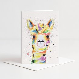 Kort alpaca farve med kuvert