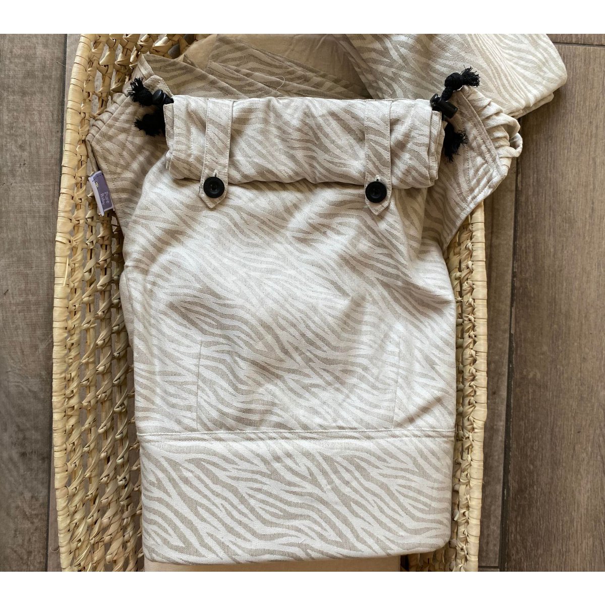 NEW! Wrap & Go Baby - 100% natural - zebra linen/cotton