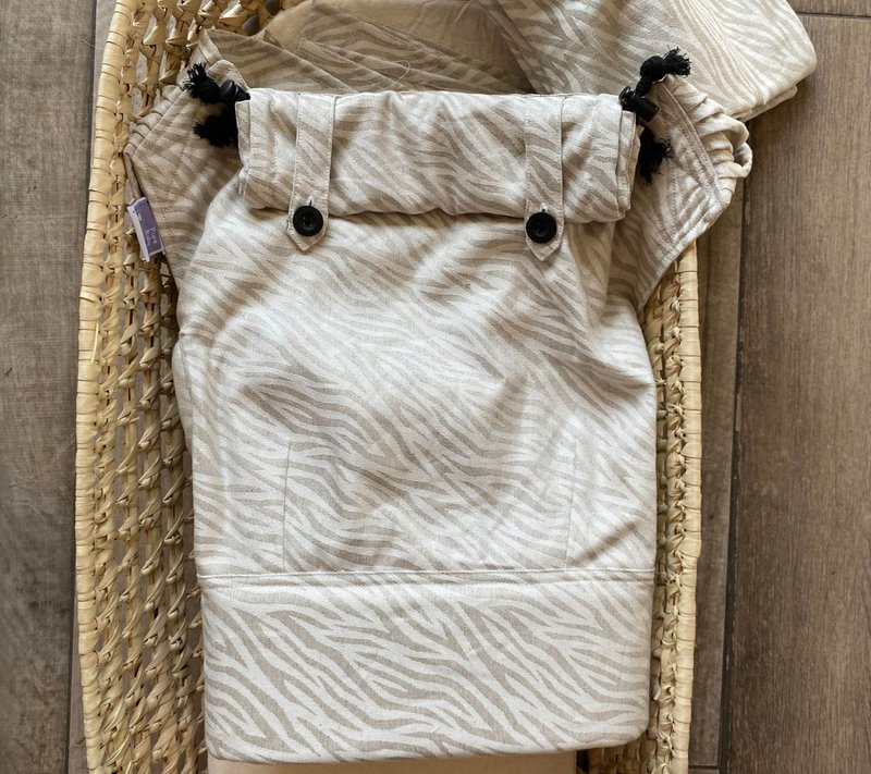 NEW! Wrap & Go Baby - 100% natural - zebra linen/cotton