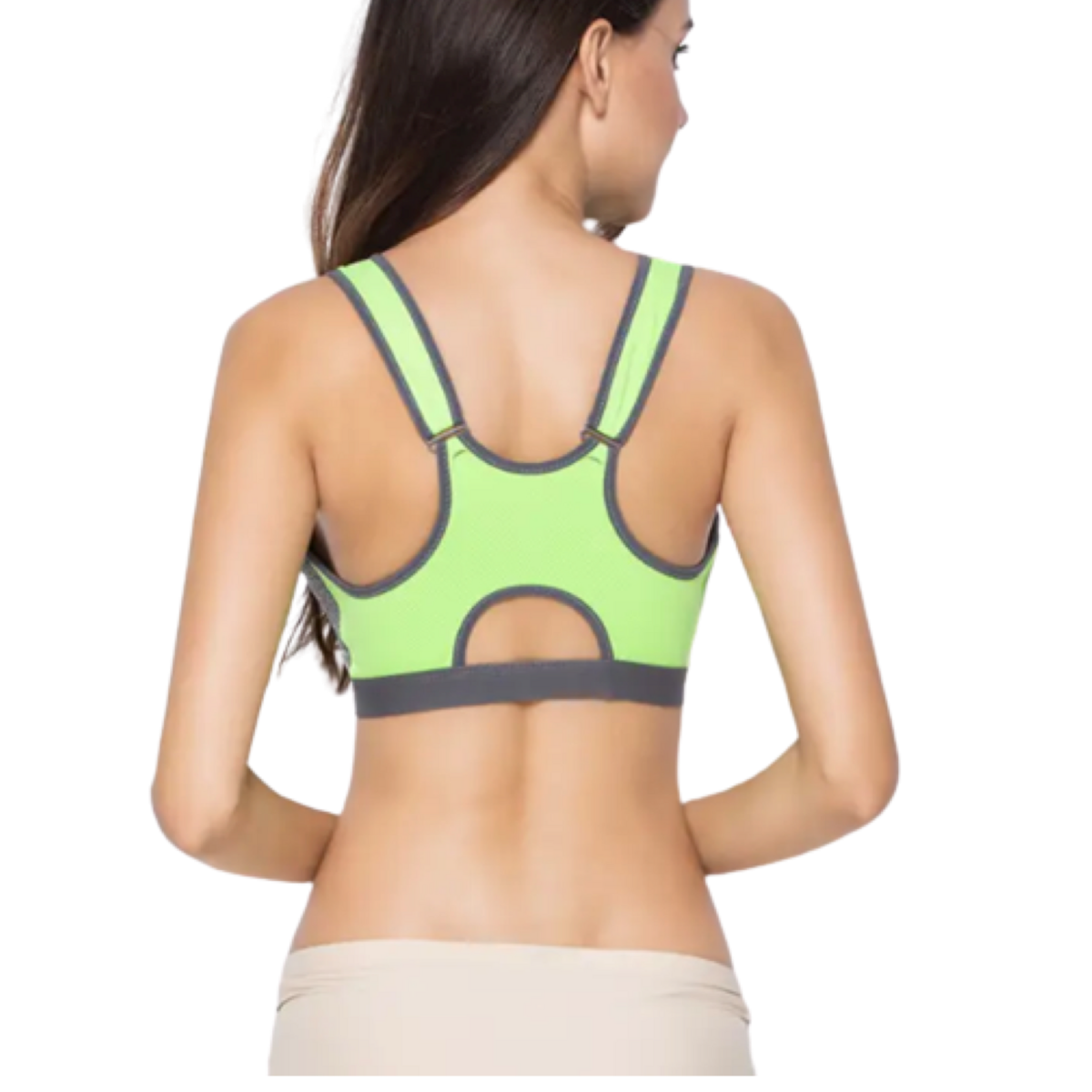 Biustonosz sportowy Clip & Zip - zielony