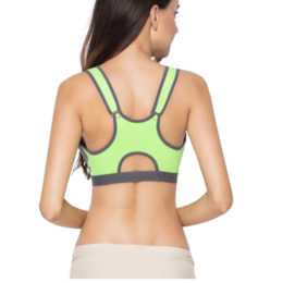 Biustonosz sportowy Clip & Zip - zielony