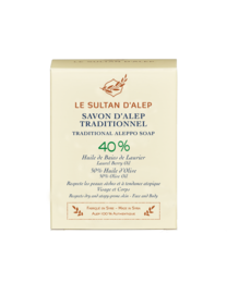 Solid Aleppo soap 40 % WITHOUT BOX