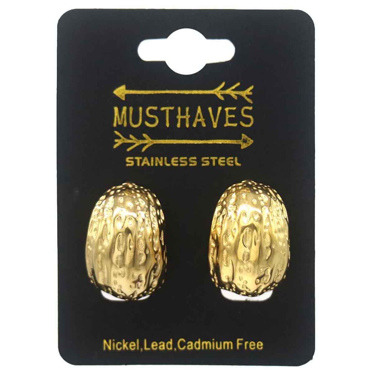 D-A17.2  E103-120G S. Steel Earrings 2.5cm