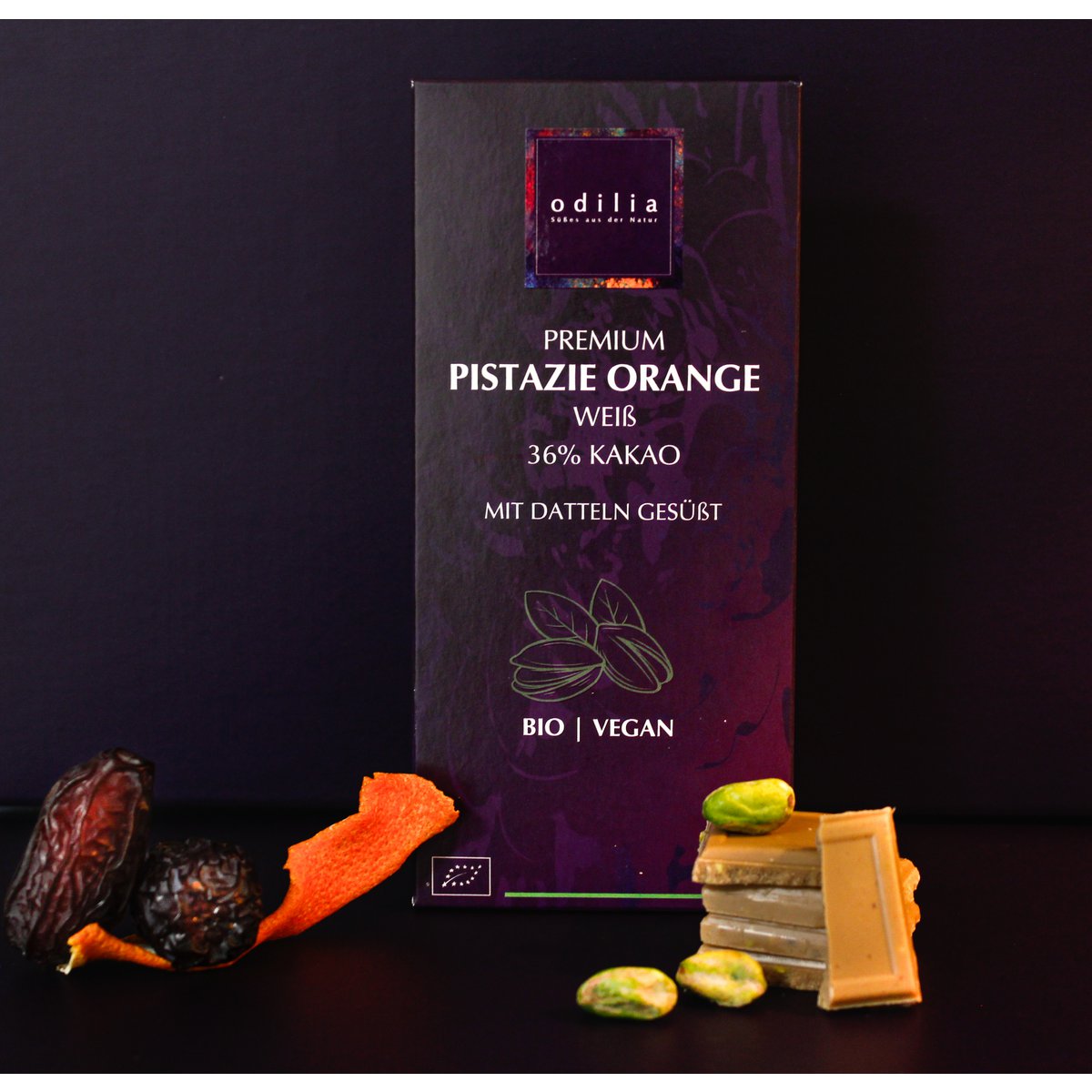 Chocolat Bio Pistache Orange Premium